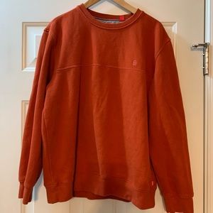 Izod, burnt orange sweater/fleece.